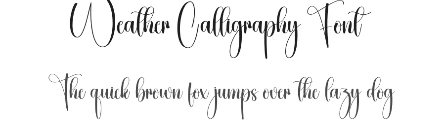 Weather Calligraphy Font by creativeletter — Script Handwritten Font
