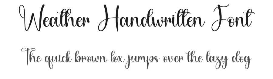 Weather Handwritten Font by andikastudio — Script Handwritten Font
