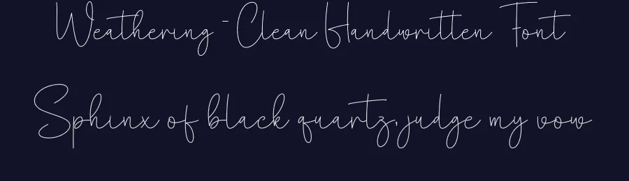 Weathering – Clean Handwritten Font by creativeletter — Script Handwritten Font — thumbnail 2