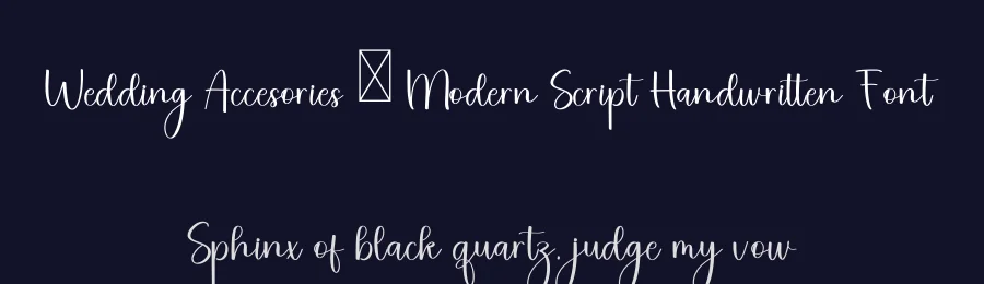 Wedding Accesories – Modern Script Handwritten Font by freshtypeink — Script Handwritten Font — thumbnail 2