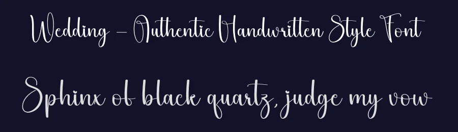 Wedding – Authentic Handwritten Style Font by creativeletter — Script Handwritten Font — thumbnail 2