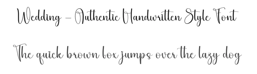 Wedding – Authentic Handwritten Style Font by creativeletter — Script Handwritten Font