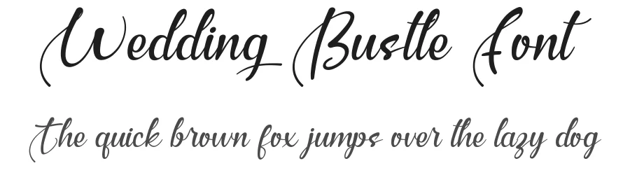 Wedding Bustle Font by VinType — Script Handwritten Font