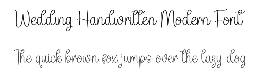 Wedding Handwritten Modern Font by creativeletter — Script Handwritten Font