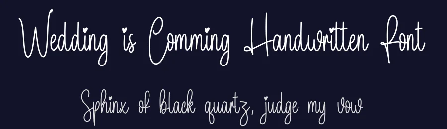 Wedding is Comming Handwritten Font by creativeletter — Script Handwritten Font — thumbnail 2