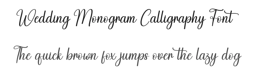 Wedding Monogram Calligraphy Font by creativeletter — Script Handwritten Font