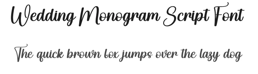 Wedding Monogram Script Font by creativeletter — Script Handwritten Font