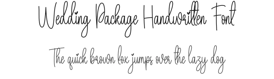 Wedding Package Handwritten Font by creativeletter — Script Handwritten Font