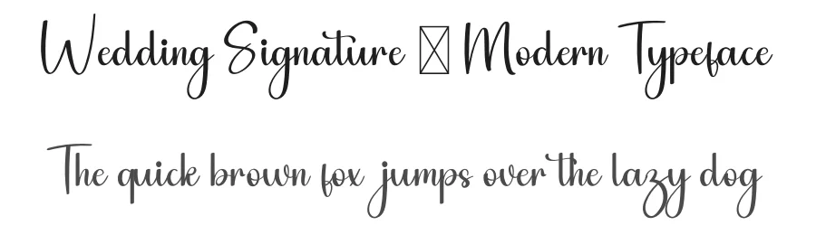 Wedding Signature – Modern Typeface by freshtypeink — Script Handwritten Font