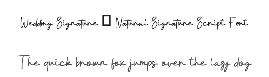 Wedding Signature – Natural Signature Script Font by Funtype — Serif Font