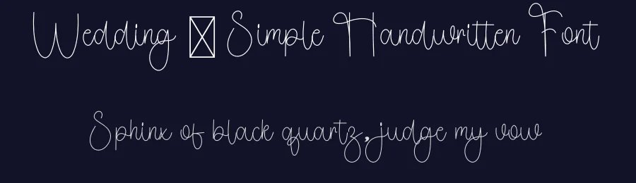 Wedding – Simple Handwritten Font by freshtypeink — Script Handwritten Font — thumbnail 2