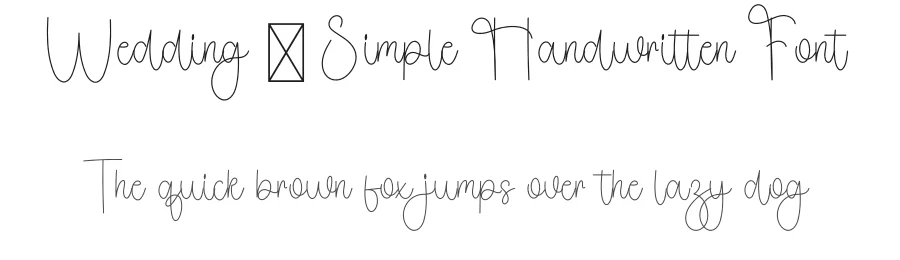 Wedding – Simple Handwritten Font by freshtypeink — Script Handwritten Font