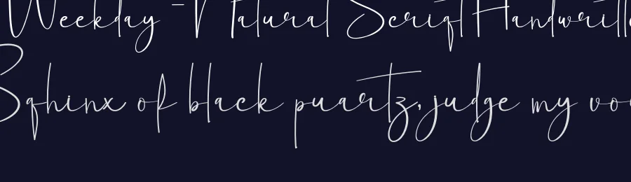 Wedding Weekday – Natural Script Handwritten Font by creativeletter — Script Handwritten Font — thumbnail 2