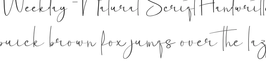 Wedding Weekday – Natural Script Handwritten Font by creativeletter — Script Handwritten Font