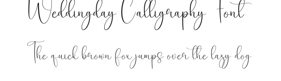 Weddingday Calligraphy Font by creativeletter — Script Handwritten Font