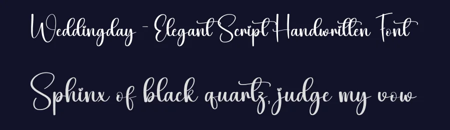 Weddingday – Elegant Script Handwritten Font by creativeletter — Script Handwritten Font — thumbnail 2