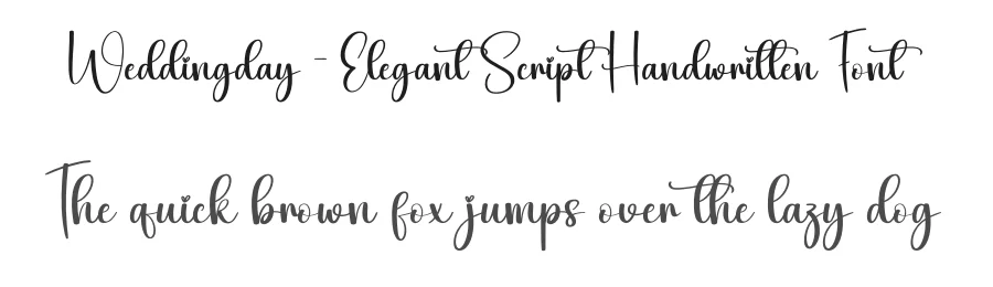 Weddingday – Elegant Script Handwritten Font by creativeletter — Script Handwritten Font