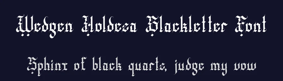 Wedgen Holdeza Blackletter Font by rvandtype — Blackletter Font — thumbnail 2