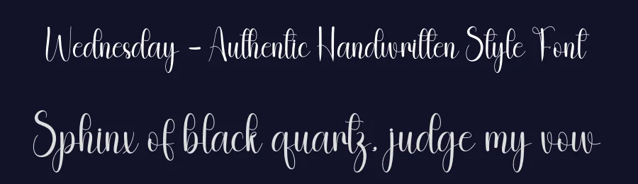 Wednesday – Authentic Handwritten Style Font by andikastudio — Script Handwritten Font — thumbnail 2