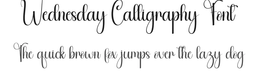 Wednesday Calligraphy Font by andikastudio — Script Handwritten Font