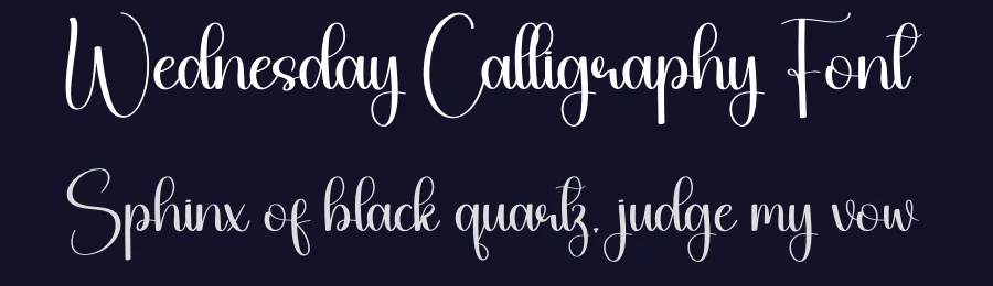 Wednesday Calligraphy Font by creativeletter — Script Handwritten Font — thumbnail 2
