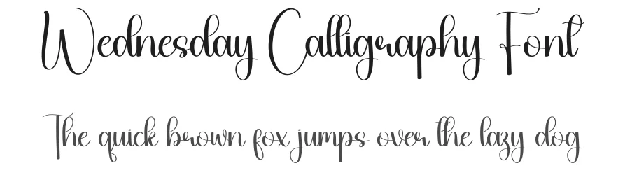 Wednesday Calligraphy Font by creativeletter — Script Handwritten Font