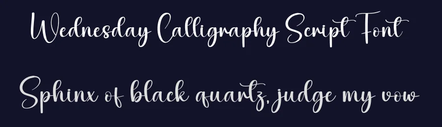 Wednesday Calligraphy Script Font by creativeletter — Script Handwritten Font — thumbnail 2
