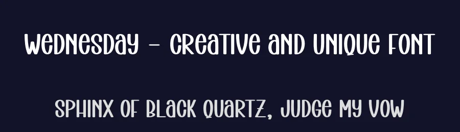 Wednesday – Creative And Unique Font by andikastudio — Display Font — thumbnail 2