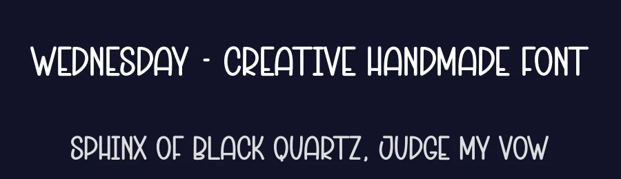 Wednesday – Creative Handmade Font by andikastudio — Display Font — thumbnail 2