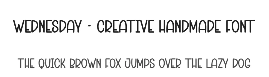 Wednesday – Creative Handmade Font by andikastudio — Display Font