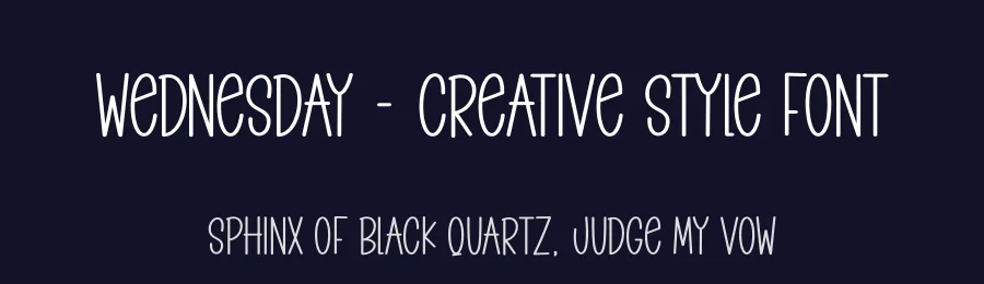 Wednesday – Creative Style Font by creativeletter — Display Font — thumbnail 2