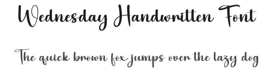 Wednesday Handwritten Font by andikastudio — Script Handwritten Font