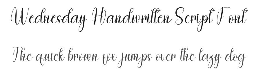 Wednesday Handwritten Script Font by freshtypeink — Script Handwritten Font