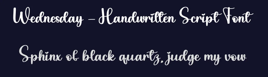 Wednesday – Handwritten Script Font by andikastudio — Script Handwritten Font — thumbnail 2