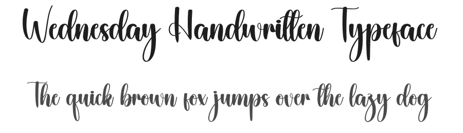 Wednesday Handwritten Typeface by creativeletter — Script Handwritten Font