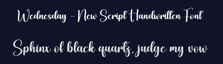 Wednesday – New Script Handwritten Font by creativeletter — Script Handwritten Font — thumbnail 2