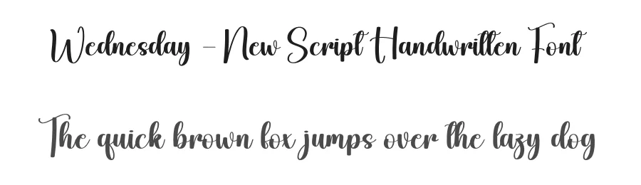 Wednesday – New Script Handwritten Font by creativeletter — Script Handwritten Font