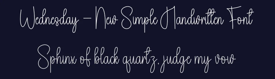 Wednesday – New Simple Handwritten Font by andikastudio — Script Handwritten Font — thumbnail 2