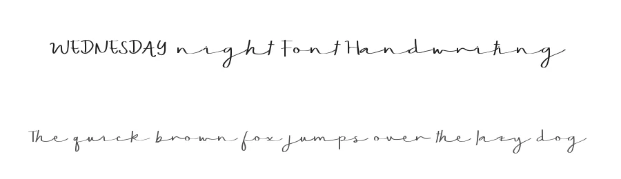 WEDNESDAY night Font Handwriting by edricstudio — Script Handwritten Font