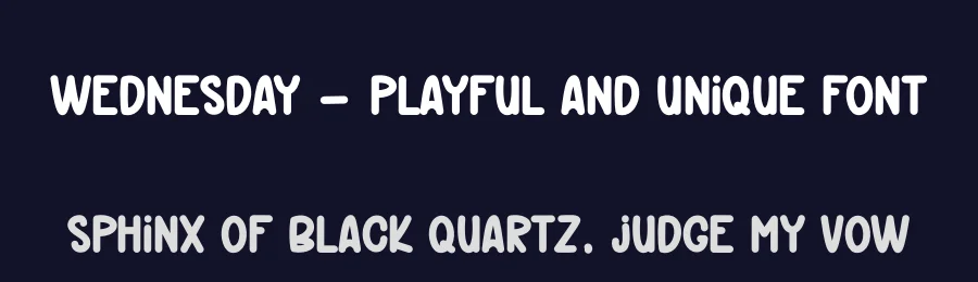 Wednesday – Playful And Unique Font by andikastudio — Display Font — thumbnail 2