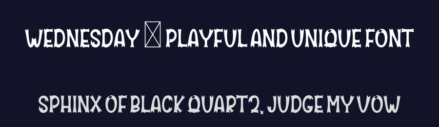 Wednesday – Playful And Unique Font by freshtypeink — Display Font — thumbnail 2