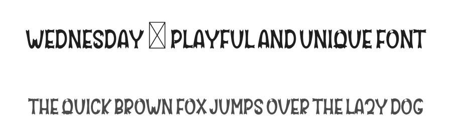 Wednesday – Playful And Unique Font by freshtypeink — Display Font