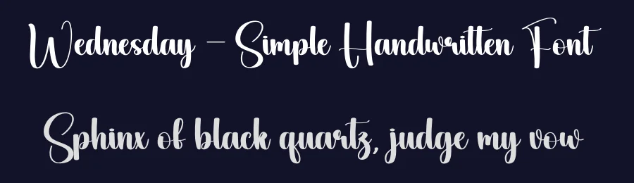 Wednesday – Simple Handwritten Font by creativeletter — Script Handwritten Font — thumbnail 2
