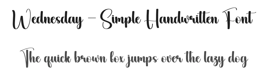 Wednesday – Simple Handwritten Font by creativeletter — Script Handwritten Font