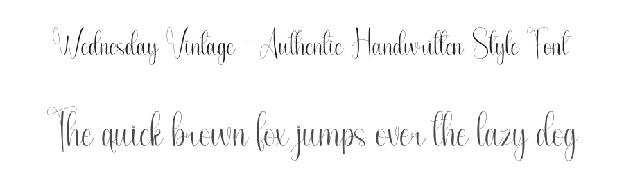Wednesday Vintage – Authentic Handwritten Style Font by andikastudio — Script Handwritten Font