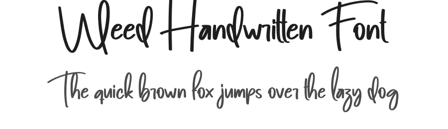 Weed Handwritten Font by creativeletter — Script Handwritten Font