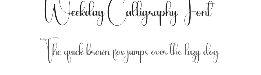 Weekday Calligraphy Font by creativeletter — Script Handwritten Font
