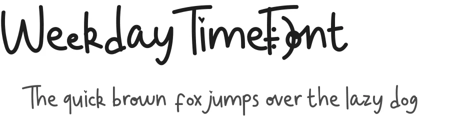 Weekday Time Font by nihstudio — Script Handwritten Font