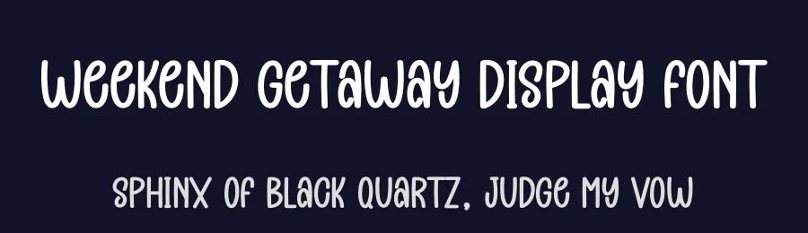 Weekend Getaway Display Font by creativeletter — Display Font — thumbnail 2