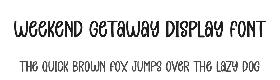 Weekend Getaway Display Font by creativeletter — Display Font